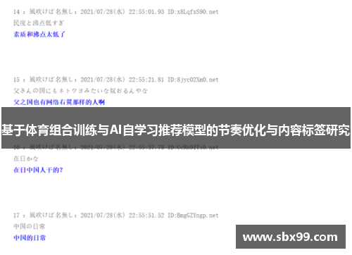 基于体育组合训练与AI自学习推荐模型的节奏优化与内容标签研究